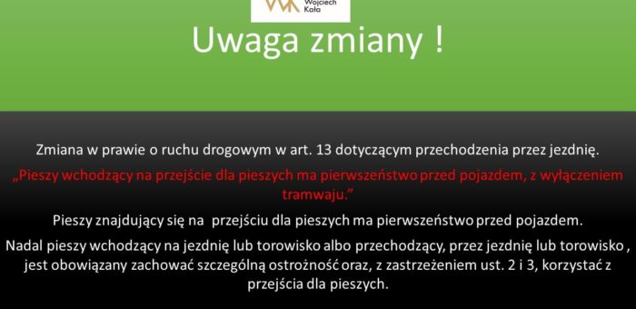 Zmiany w prawie o ruchu drogowym